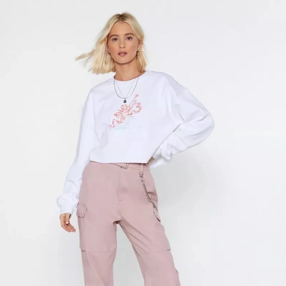 NastY Gal Such A Cherub Cropped Sweater Large - Picture 2 of 9